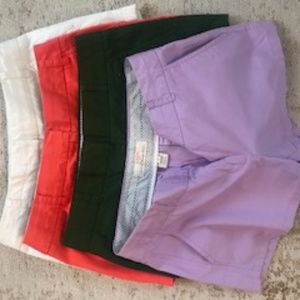 J Crew "Chino" Shorts, 4 pairs, size 2